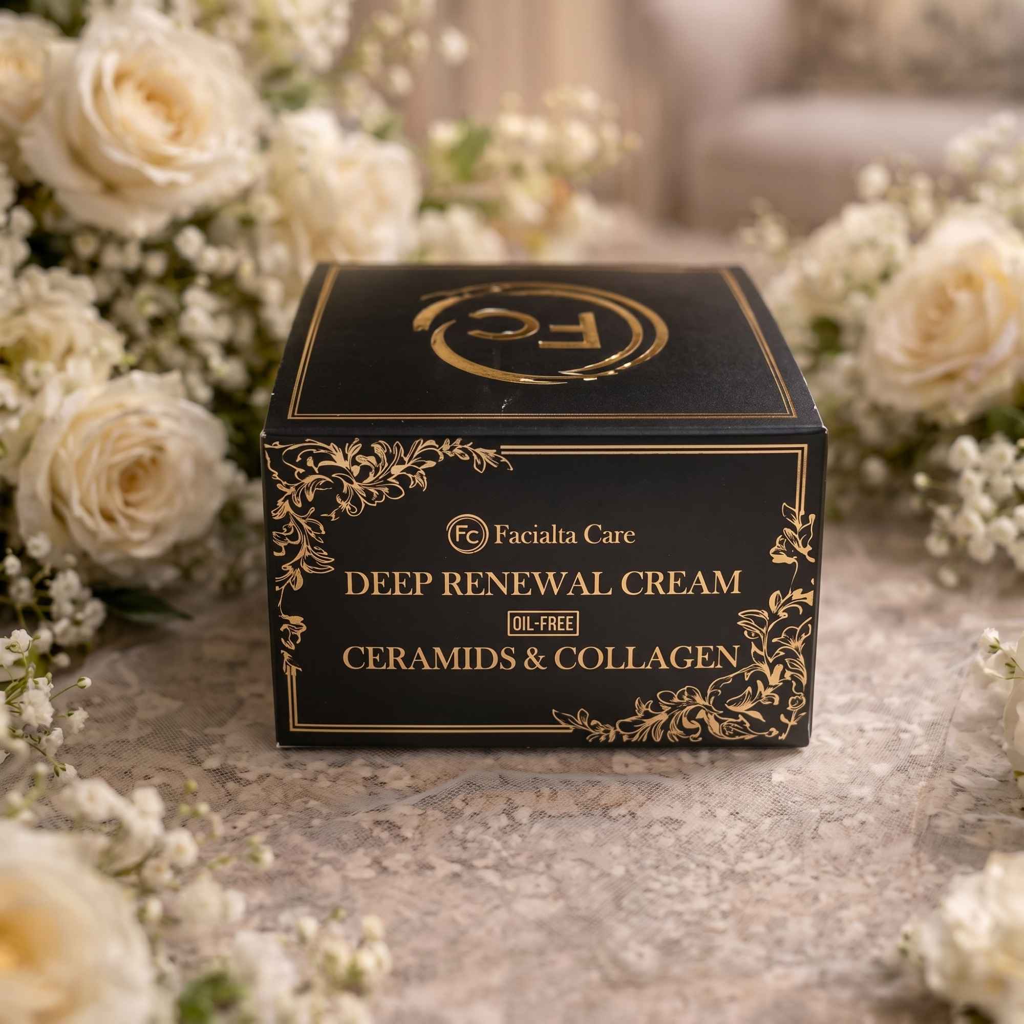 Facialta deep renewal cream with ceramides and collagen for hydrated and youthful skin