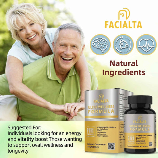 Facialta energy booster supplement supporting healthy aging and active lifestyle for seniors