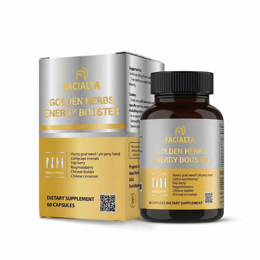 Facialta golden herbs energy booster supplement for natural vitality and stamina support