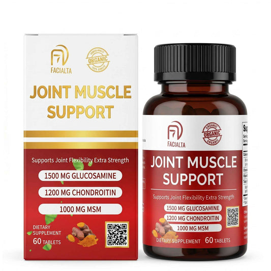 Facialta joint muscle support supplement with glucosamine and chondroitin for mobility and flexibility